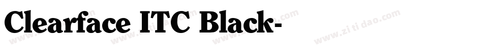 Clearface ITC Black字体转换